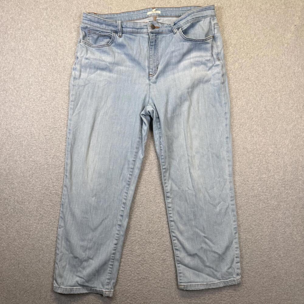 Eileen Fisher Women's Size 16P Petite Light Wash Blue Ankle Length Jeans
